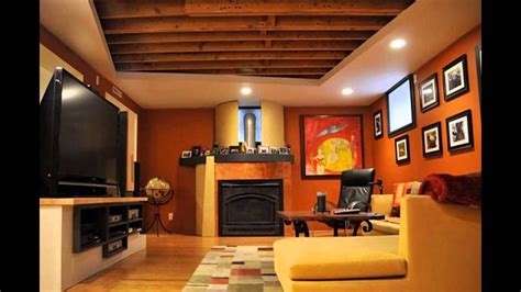 Interesting Finished Basement Wall And Floor Paint Color