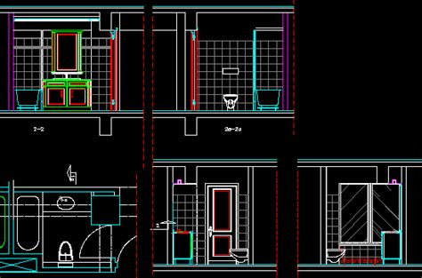 Bathroom Dwg Section For Autocad Designs Cad