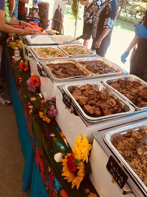 Luau buffet is ready to serve  Luau, Luau themed food, Food themes