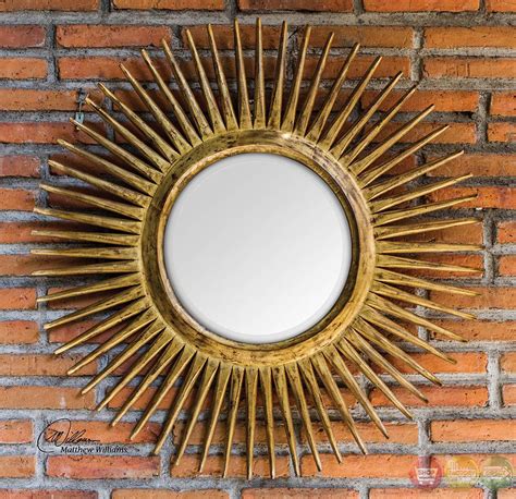 Destello Traditional Heavily Distressed Sanded Gold Leaf Mirror with Unique High-Style Design 05032