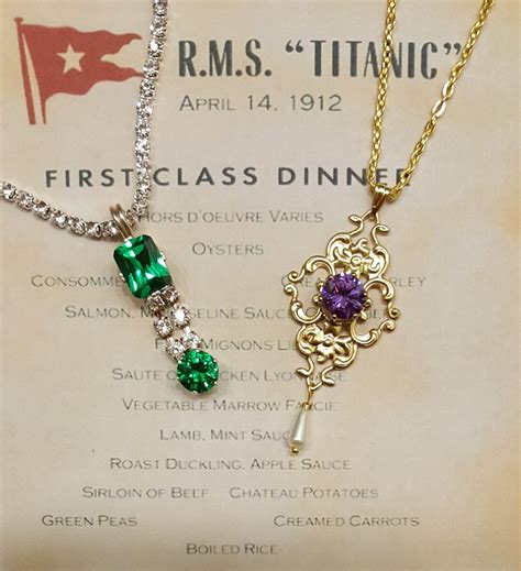 Titanic Rose Inspired Deck Dress Necklace Pendant Etsy