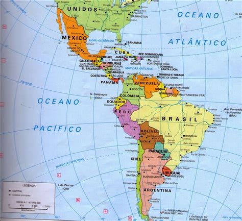 Mapa De Am Rica Latina Mapa F Sico Geogr Fico Pol Tico Tur Stico Y D