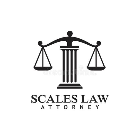 Scales Of Justice Attorney Pillar Stock Vector Illustration Of