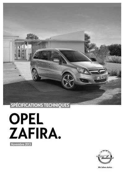 Fiche Technique Opel Zafira Pdf