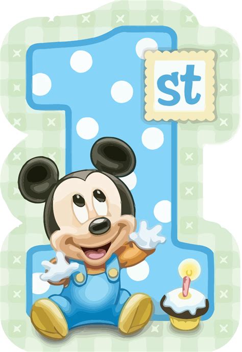 Mickey Mouse 1st Birthday Clipart Png 1st Birthday Mickey Mouse