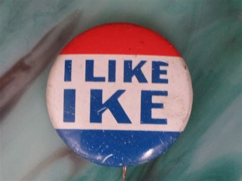 Vintage I Like Ike Pin 1952 Eisenhower President Political