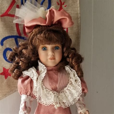 Toys Collector Choice Series By Dandee Victorian Style Porcelain Doll Pink Brown Poshmark