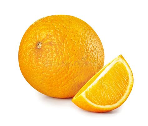 Whole Orange Fruit Isolated On White Background Stock Image Image Of