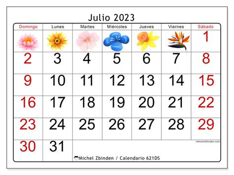 Calendario Julio De 2023 Para Imprimir 47ds Michel Zbinden Sv