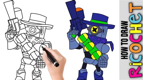 How To Draw Ricochet From Brawl Stars Cute Easy Drawings Tutorial For