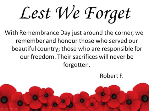 Remembrance Day Messages