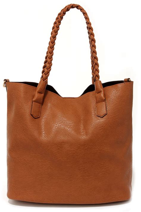 Chic Tan Tote Vegan Leather Tote Braided Tote 6300 Lulus