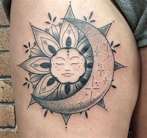 65 Amazing Sun And Moon Tattoo Designs For The Couples