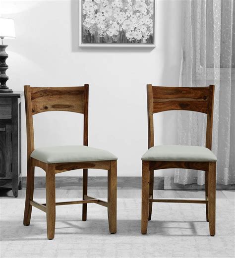 Woodsworth By Pepperfry Biscay Solid Wood Dining Chairs Set Of 2 In
