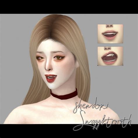 Shendori Sims Sims Halloween Face Makeup Teeth