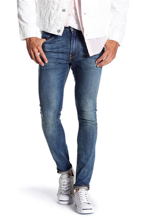 levi s denim 519 extreme skinny fit jeans 30 32 inseam in blue for men lyst