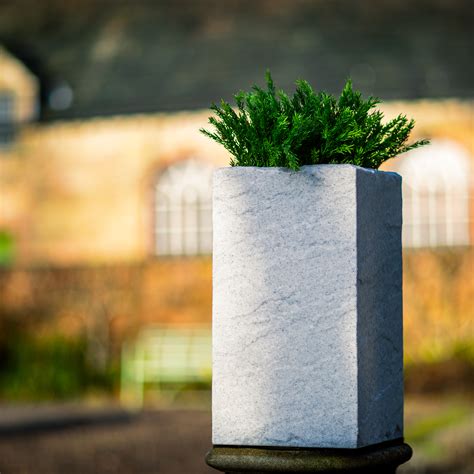 Stone Look Tall Square Planter Quality Stone Effect Plastic Planters By