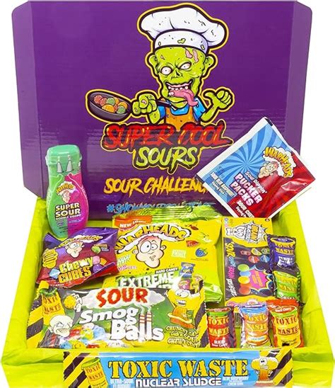 Super Cool Sours Sour Challenge Selection Box Hamper Of Sour Sweets