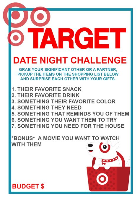 Target Date Night Challenge As Made Famous On Tiktok Romantic Date Night Ideas Creative