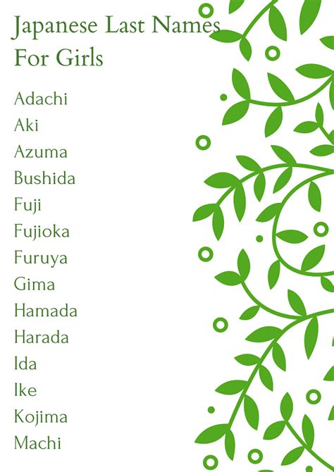 89 Cool Japanese Last Names For Girls Namesbuddy