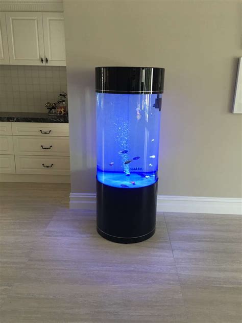 Cylinder Fish Tank Round Acrylic Aquariums Waterlife Aquarium