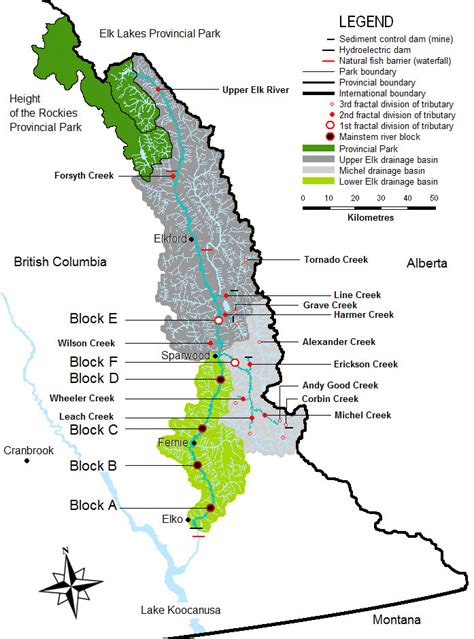 3 Map Of The Upper Elk River Drainage Basin In The Southeast Corner Of