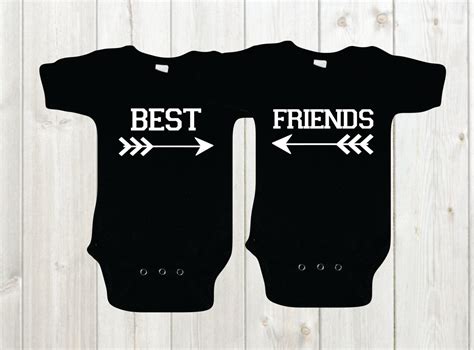 Best Friends Set Of 2 Twin Shirts Twin Outfits Twin Babies