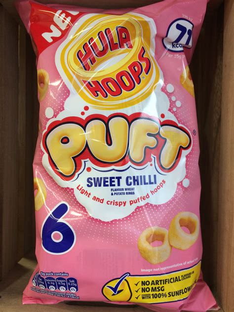 Hula Hoops Puft Sweet Chilli 6 X 15g Pack And Low Price Foods Ltd