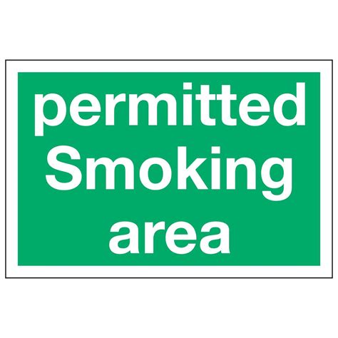 Permitted Smoking Area Linden Signs And Print