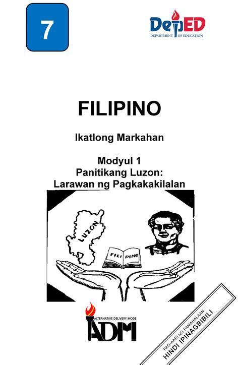 Fil7 Q3 Mod1 None Filipino Ikatlong Markahan Modyul 1 Panitikang