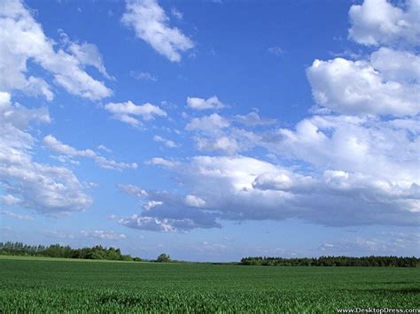 Desktop Wallpapers Natural Backgrounds Green Farm And Blue Sky