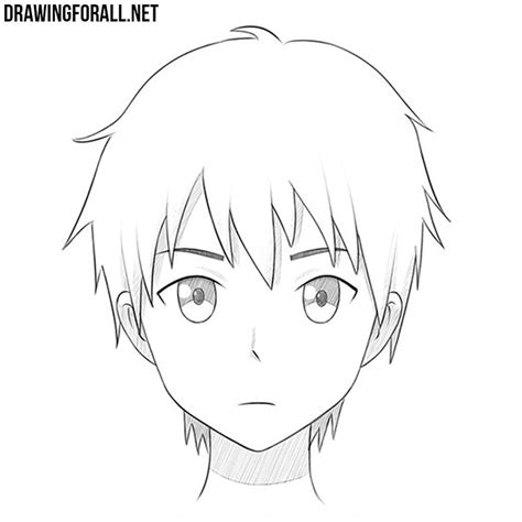 Anime Boy Face Sketch How To Draw A Cartoon Person 14 Steps With