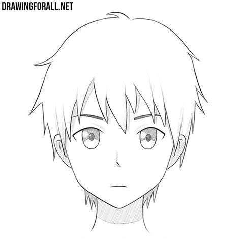 Paint over the pupils of our anime person. How to Draw an Anime Face | Drawingforall.net