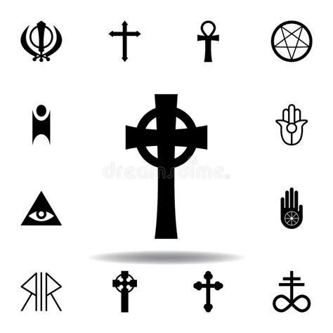 Símbolo Religioso ícone Transversal Celta Elemento Da Ilustração Do