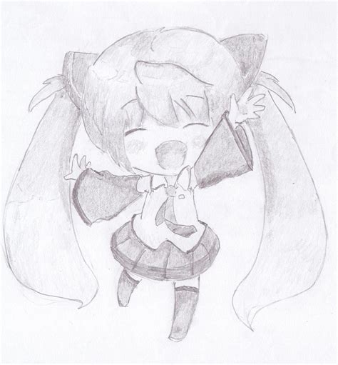 Hatsune Miku Chibi Drawing By Thorium95 On Deviantart