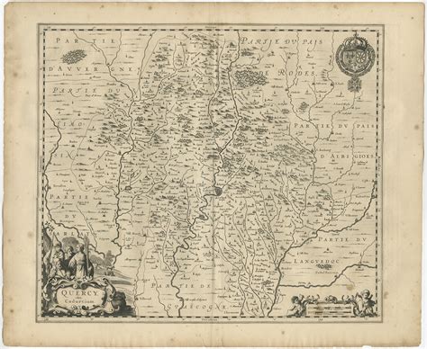 Antique Map Of The Region Of Quercy By Janssonius 1657