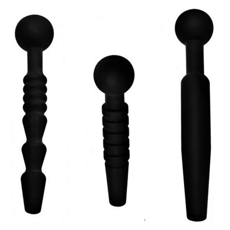 Dark Rod 3 Piece Silicone Penis Plug Set Sex Toys At Adult Empire