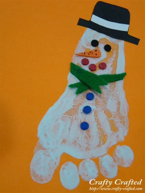Crafty Blog Archive Crafts For Children Footprint Snowman