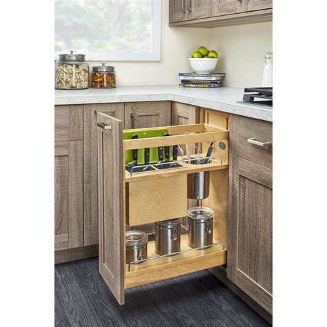 Rev A Shelf 448kb Bcsc 9c 9 In Base Cabinet Organizer W Knife Block