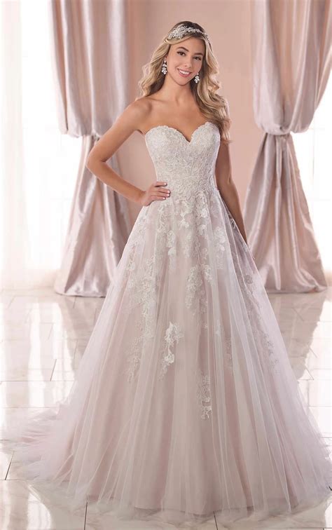 A Line Wedding Dress With Sparkle Tulle Stella York Wedding Dresses