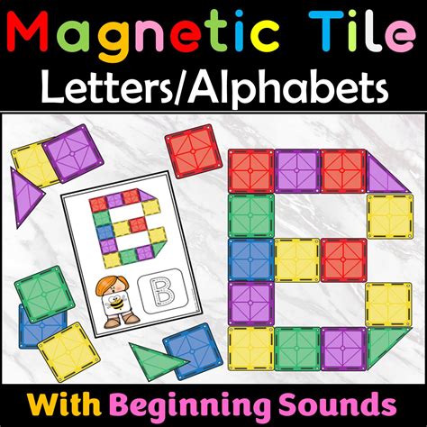 Alphabet Activities With Magnetic Tiles Uppercase Letters A Z Made