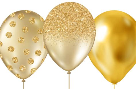 Purple And Gold Balloons Clipart Glitter Balloon PNG Digital Etsy