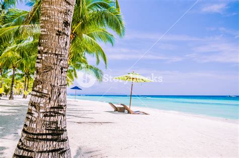 Tropical Beach Background At Panglao Bohol Island With