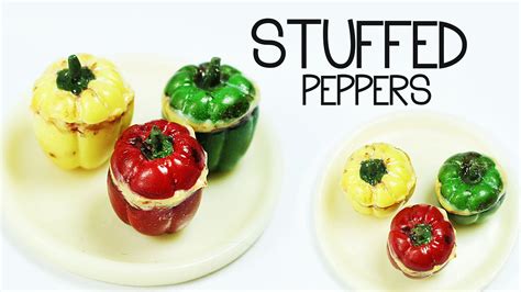 Polymer Clay Stuffed Peppers Tutorial Polymer Clay Food Clay Food