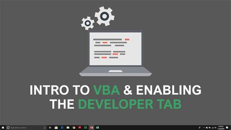 Introduction To Vba And Enabling The Developer Tab