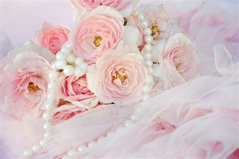 Pearls And Flower Background Gallery Images And Information Vintage