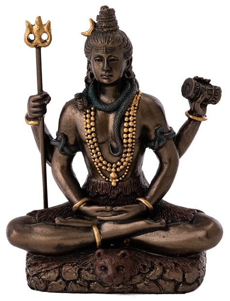 Buy Top Collection Mini Lord Shiva Statue In Lotus Pose Hindu God And