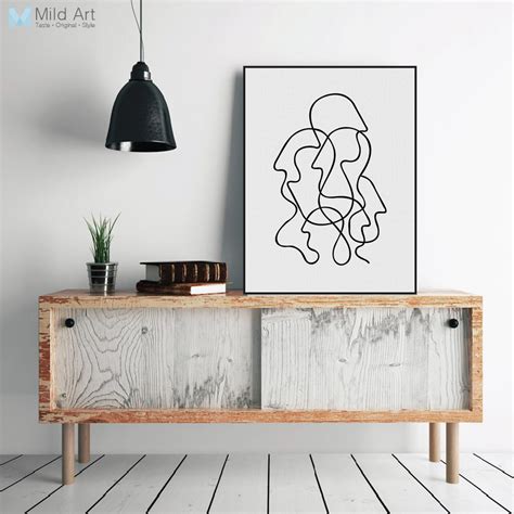 Picasso Modern Abstract Minimalist Portrait Canvas A4 Art Print Poster