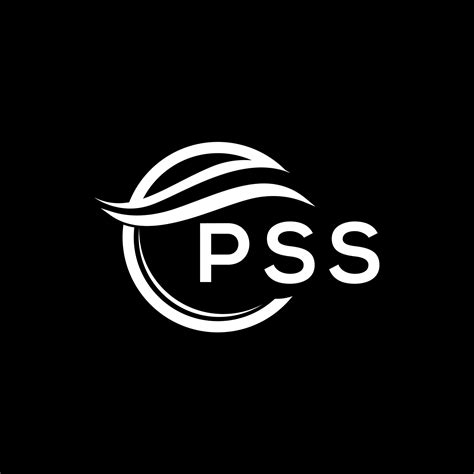 Pss Letter Logo Design On Black Background Pss Creative Circle Logo