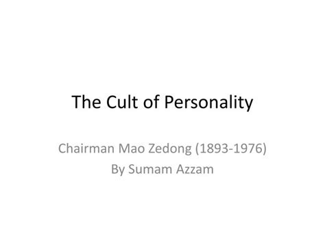Ppt The Cult Of Personality Powerpoint Presentation Free Download